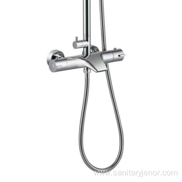 Thermostatic Exposed shower set chrome faucet